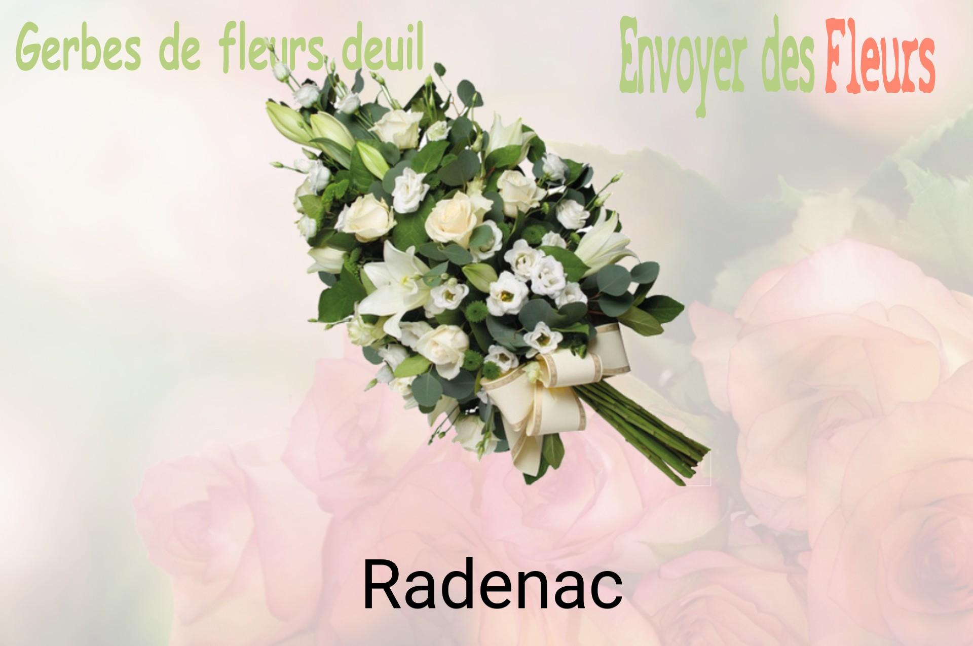 Gerbe de fleurs de deuil livrée à Radenac